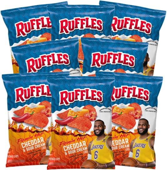 Ruffles® Flamin' Hot Cheddar & Sour Cream, 1.5 ounce bags (Pack of 8)