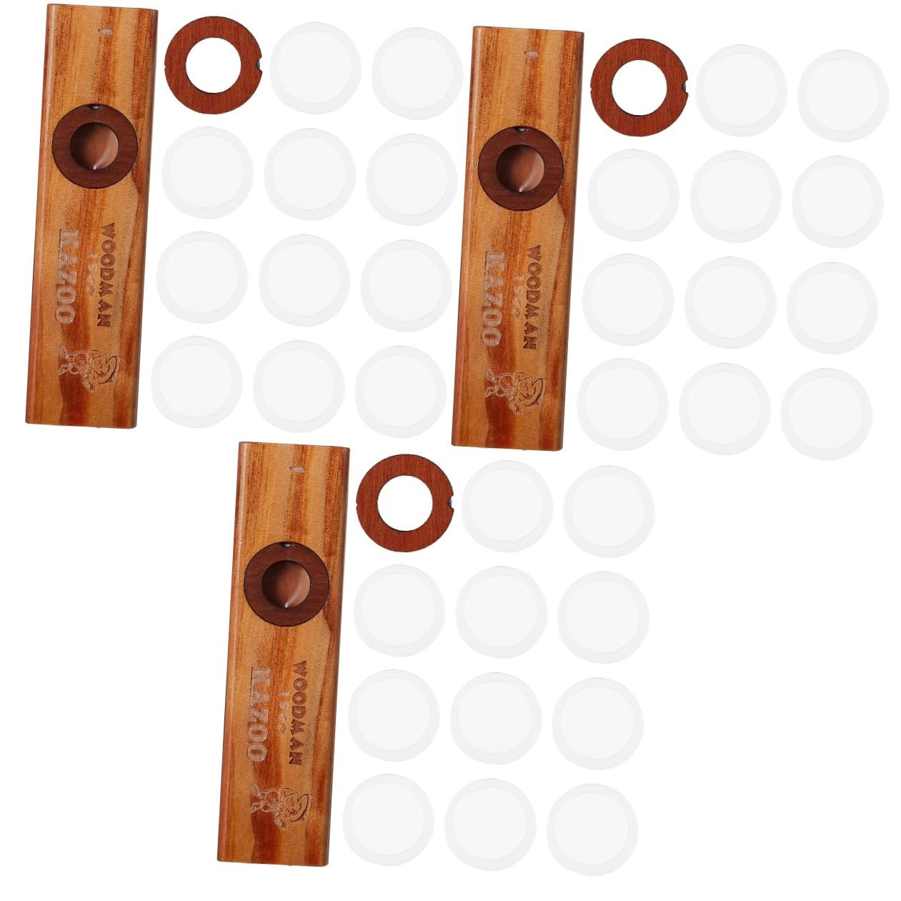 BESTonZON 3sets Kazoo Per Adulti e Strumento Facile Per Chitarra e Ukulele Include Membrane Ricambio Kazoo