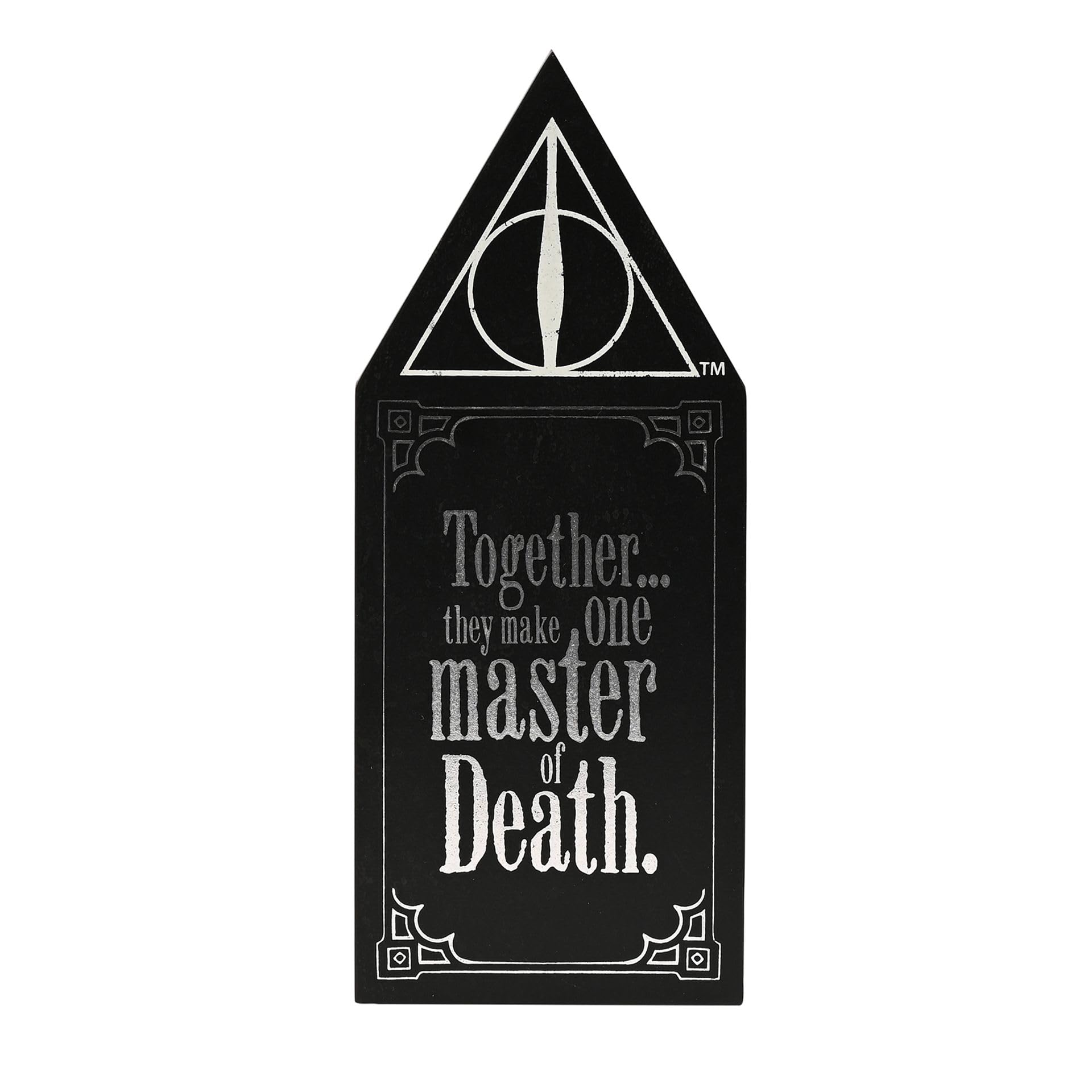Widdop and Co Harry Potter Dark Arts Glow In The Dark Wooden Plaque - Deathly Hallows