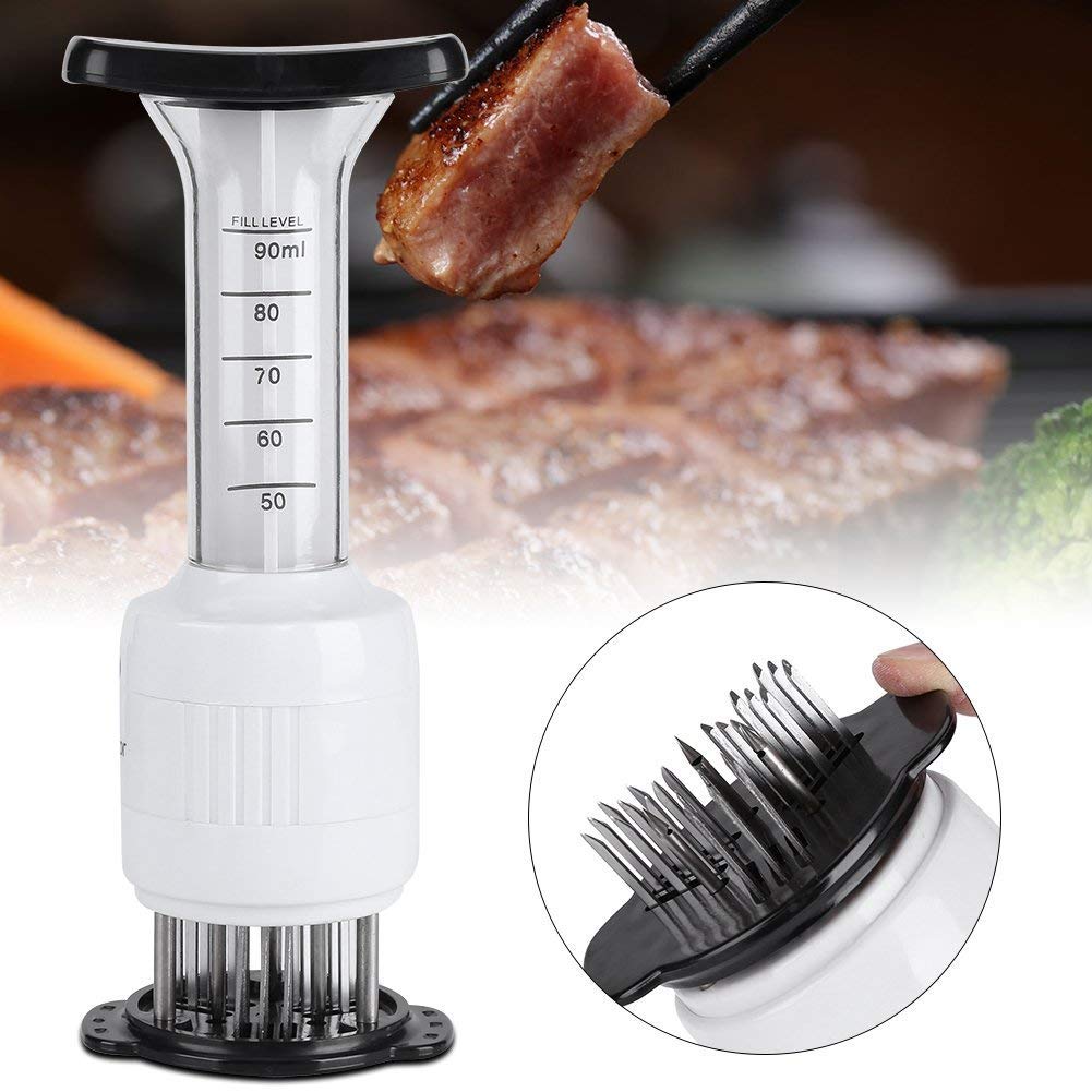 Fait Meat Marinade Tenderizer Needle Injector Bistecche Sapore Siringa Cook Utensile da usato per quasi tutte le carni