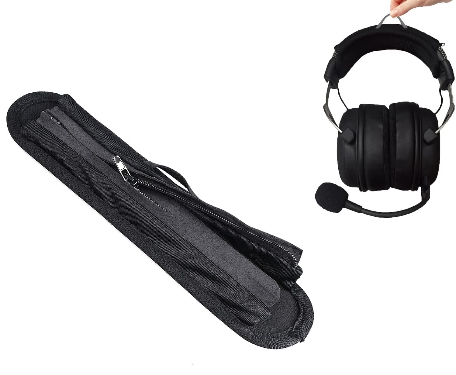 Edencomer Cover Compatible With Bose QC45 QuietComfort 35 II, QC35, QuietComfort 25, QC25 Headphones - Headband Protector Cushion Pad Repair Part, Easy DIY Installation