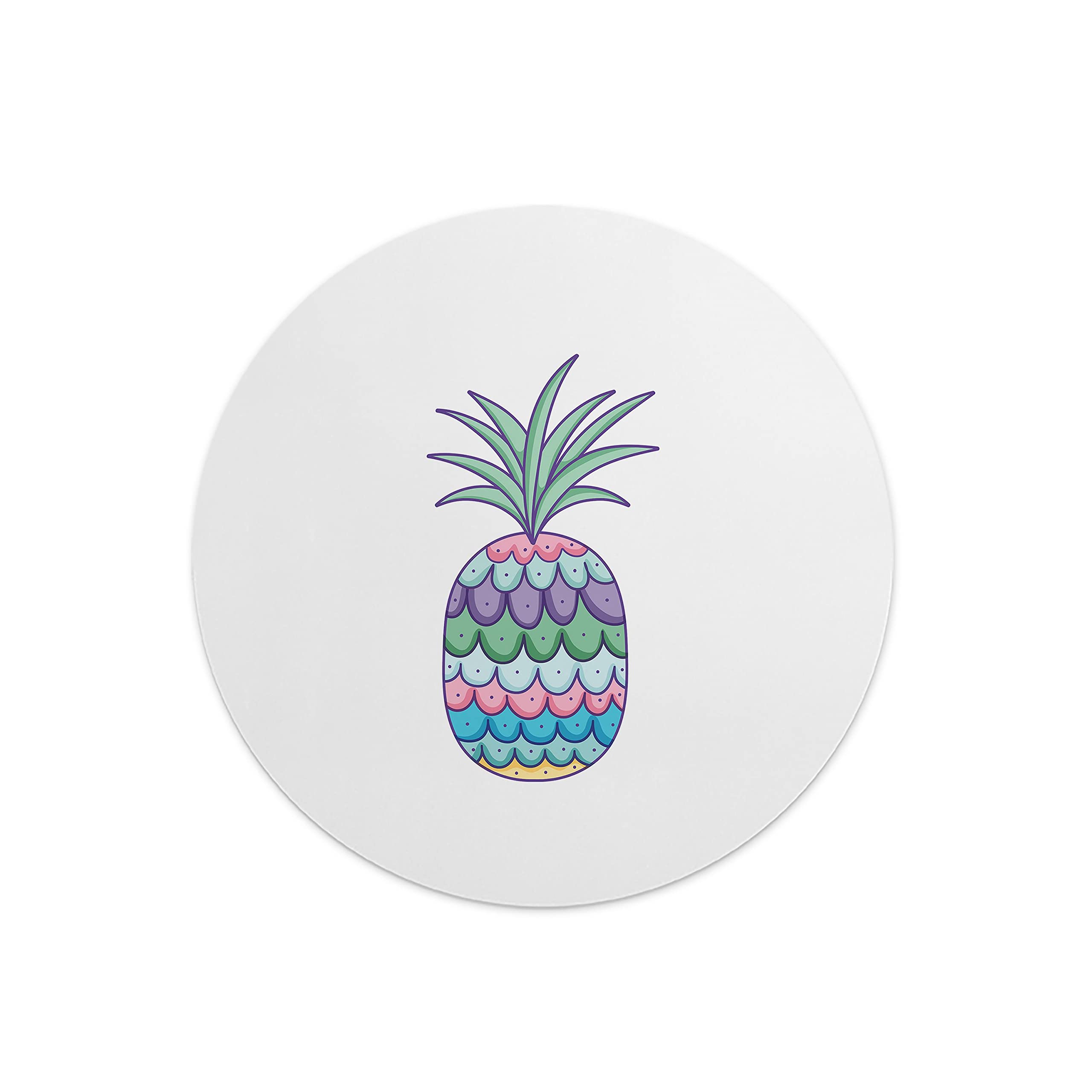 Questo Casa, Round Digital Printed Mouse Mat Non Slip Backing for Office and Home Use Diameter 22cm
