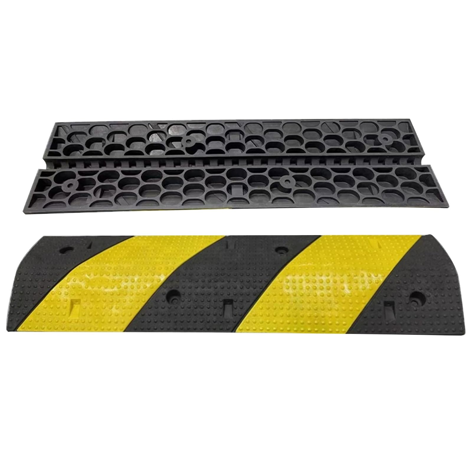 Pasacables Suelo, Protector de Cables, Reductor de Velocidad de 1 Canal, Material de Goma, Capacidad de Carga Nominal de 2 T
