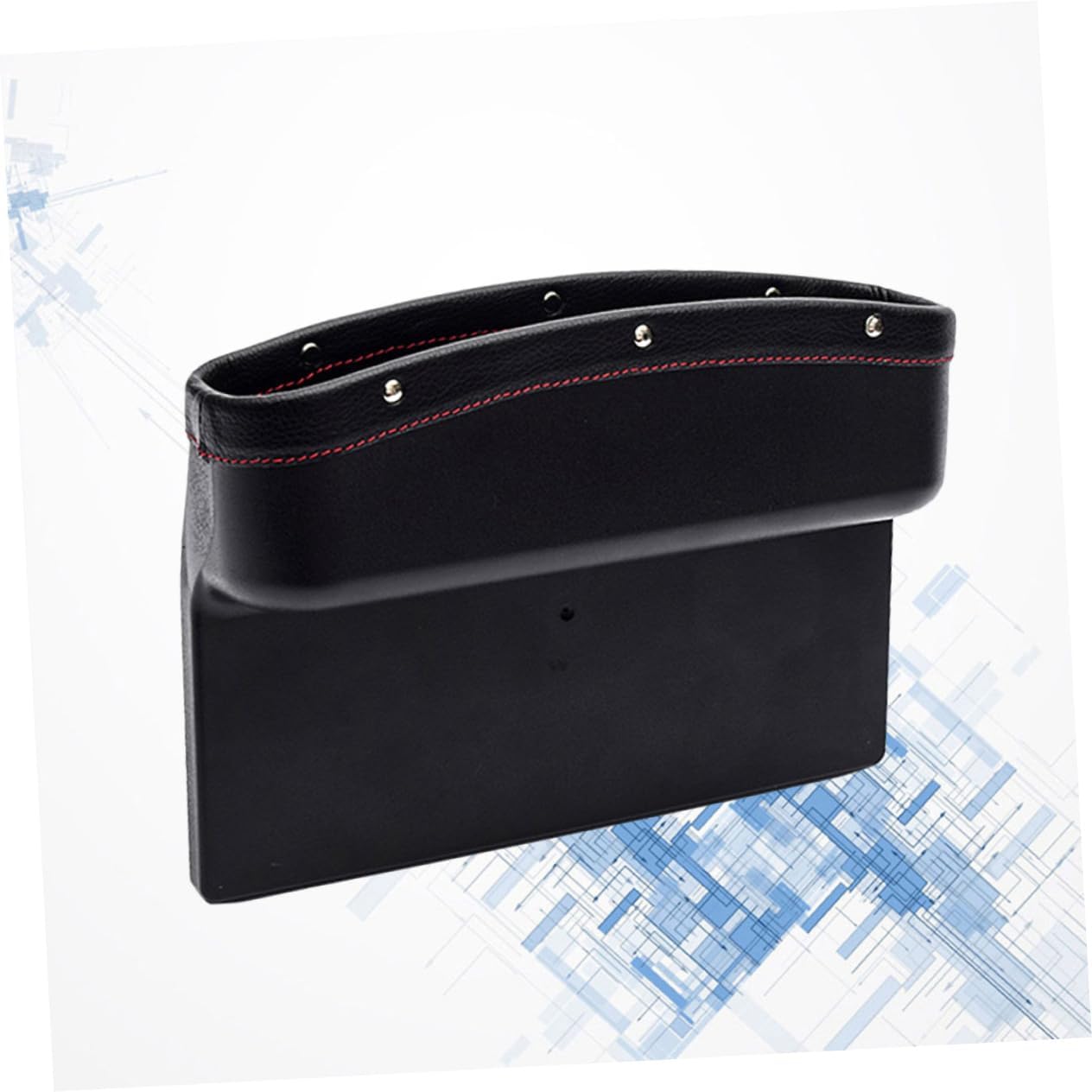 Luxury Leather Car Trash Can Multifunctional Auto Garbage Bin for Seat Gap Stylish Storage for Coins Phones Cards More Easy Install Design Black