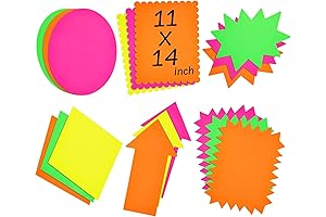 Juvale Neon Poster Board Supplies: Essential Enhancement for Vibrant Presentations