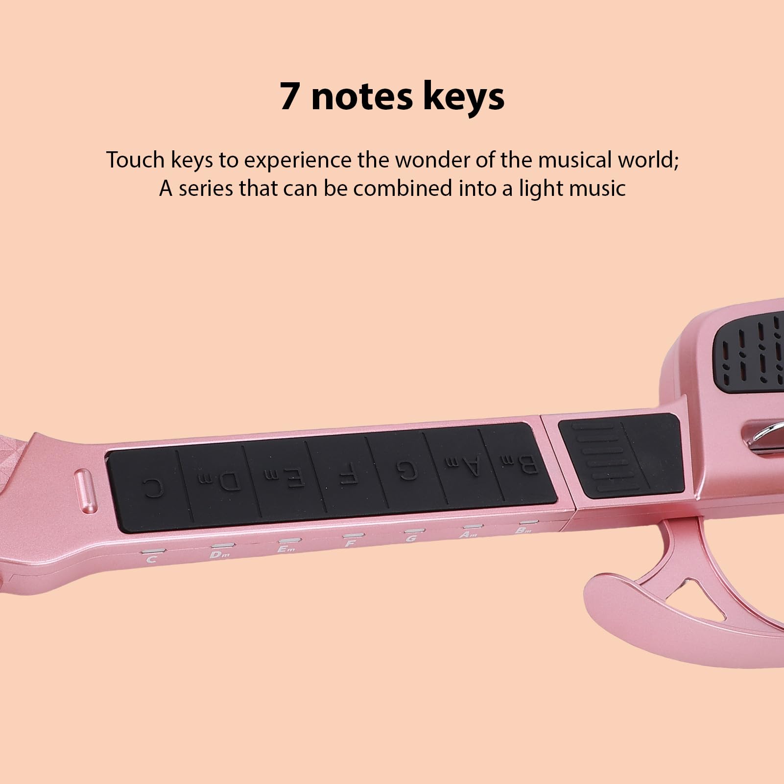Amazon | スマート電子ギター 可搬折りたたみ式弦なしギター 7つの音