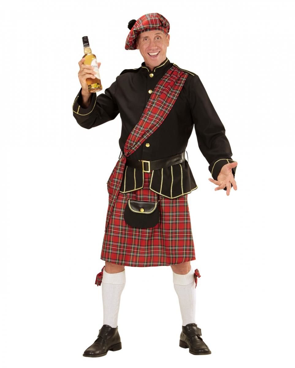 Horror-Shop costume Highlander scozzesi con il sacchetto