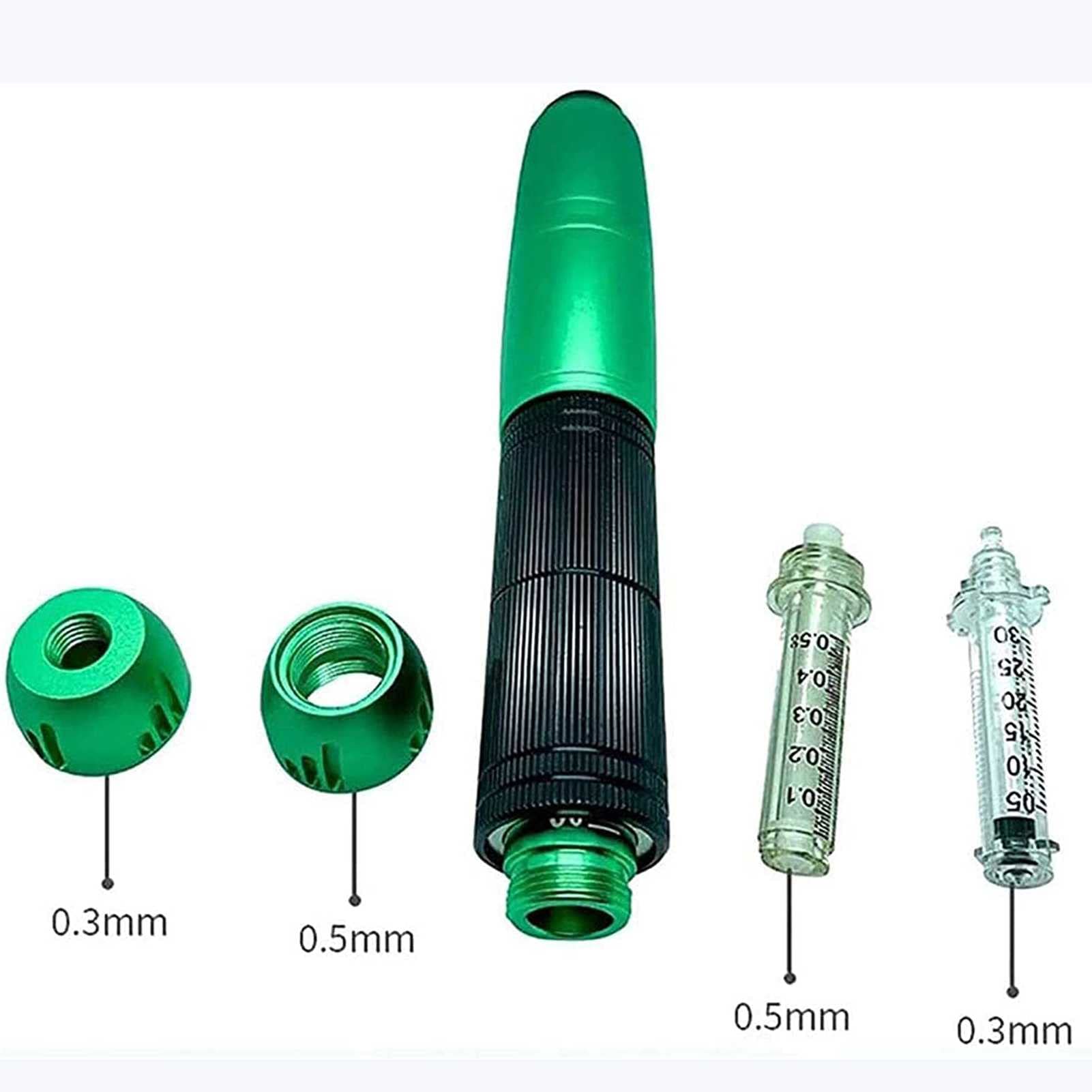 Amazon.co.jp: 2 In 1高圧ヒアルロン酸ペン、ツーヘッド0.3ml＆0