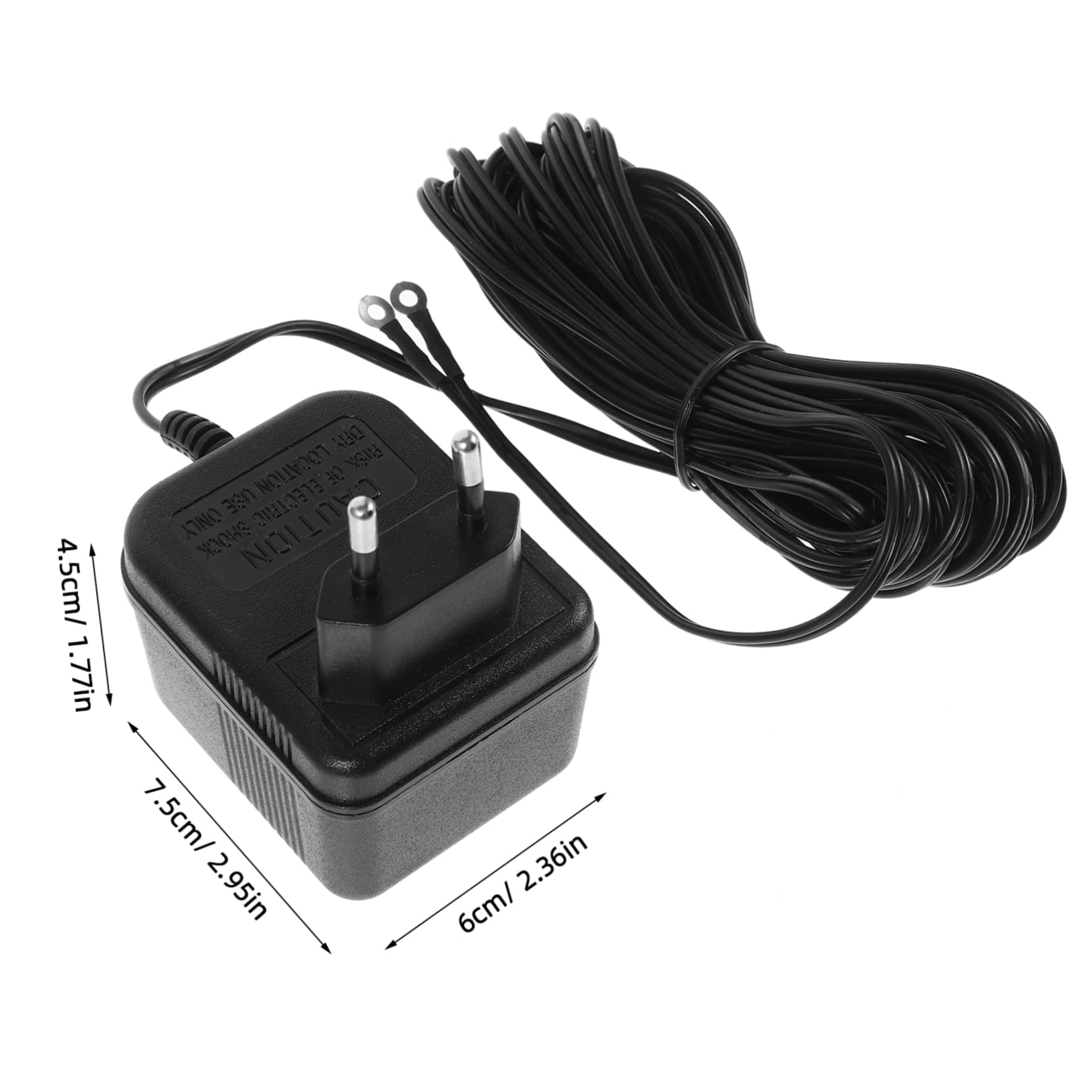 Transformateur Sonnette Adaptateur Secteur et Usage Domestique Câble Long 24v500mah, Alimentation Stable en Plastique Noir Design Élégant