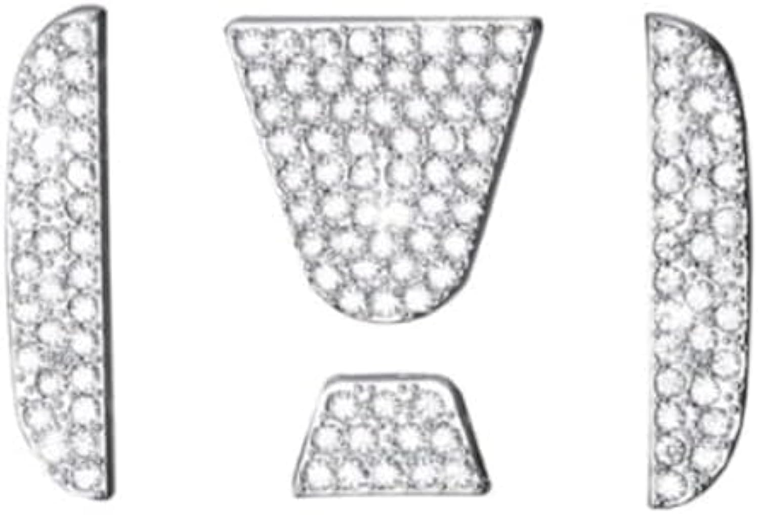 Bling Steering Wheel Logo Caps Compatible with Honda, DIY Diamond Crystal Emblem Accessories Interior Decorations for Women,Fit for Civic Accord City Pilot CR-V Odyssey Crosstour Vezel 2013-2020