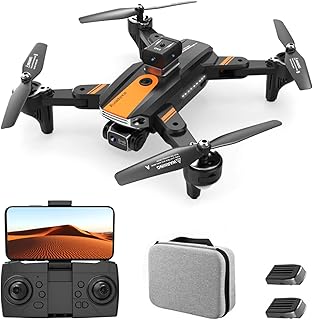 Moniss Drone de controle remoto com câmera Daul 4K fluxo óptico posicionamento prevenção de obstáculos 5GWIFI FPV Drone com bolsa de zenamento 2 bateria