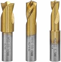 Treki 3pcs Forets à Souder par Point Forets à Souder à Point de Soudure 6.5mm/8mm/10mm Fraise à Dépointer HSS CO Forage de Soudure par Points Kit pour Enlever les Joints de Soudure en Tôle