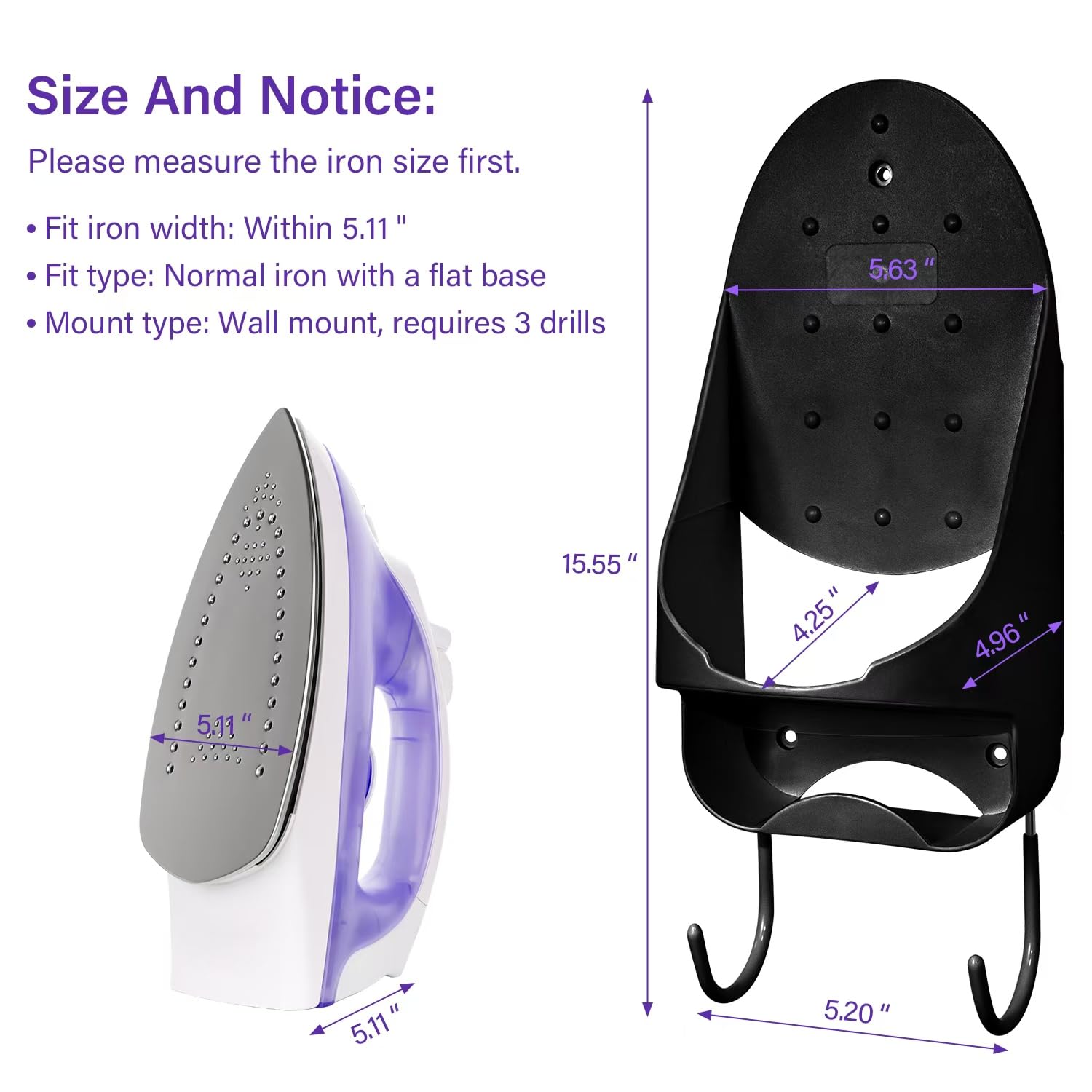 Iron Board Hanger Wall Mountnull