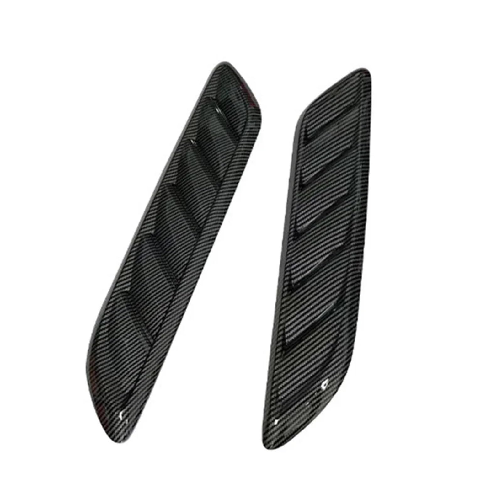 Bonnet Vent Hood Flow Intake Cover 2PCS Car Universal Hood ABS Cooling Vents Body Sticker Carbon Fiber Style Hood Vents Modification Accessories(Carbon Fiber)