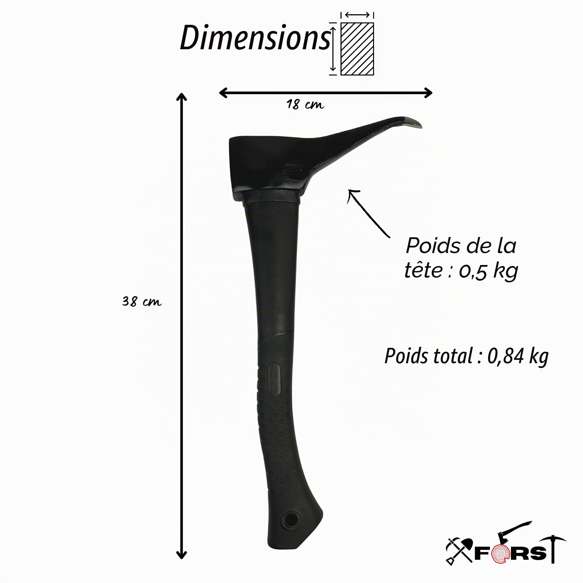 Xforst Sapie à Main #/ Sappie avec Support de Ceinture X-P500L et X-P50BX de 73 cm + Petit modèle de 38 cm. Idéal pour la manutention de Bois, Troncs de Bois et de bûches. Outils Forestiers