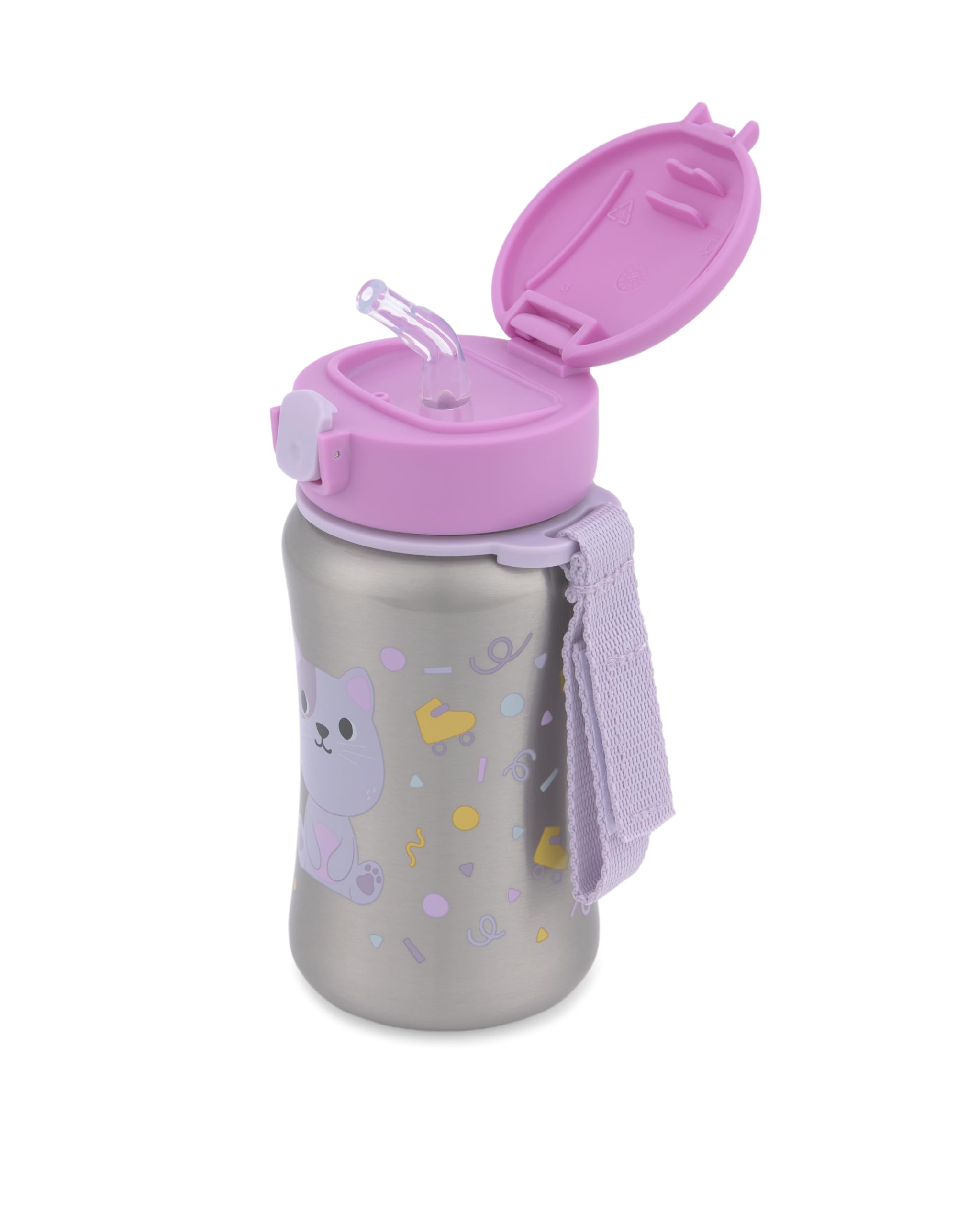 Amazon.com: Skip Hop Toddler Sippy Cup with Straw, BPA-Free, Holds 12 oz. Stainless  Steel Straw Bottle, Besties Squad, Cat : Home & Kitchen