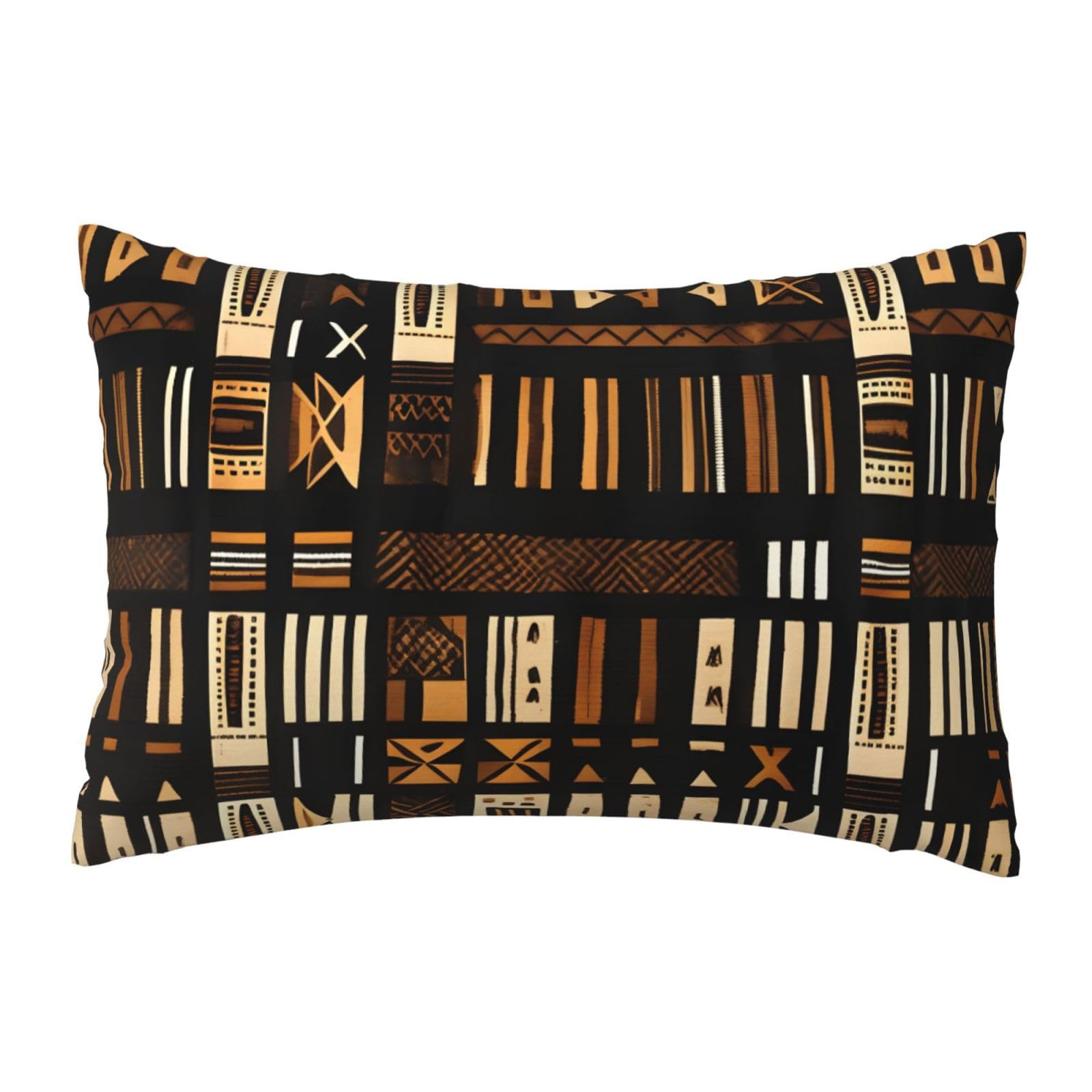 JEJEA African Mud Cloth Tribal print Pillowcase for Bed Couch Pillowshams for Adults Women Mother Wife 18x12 inches