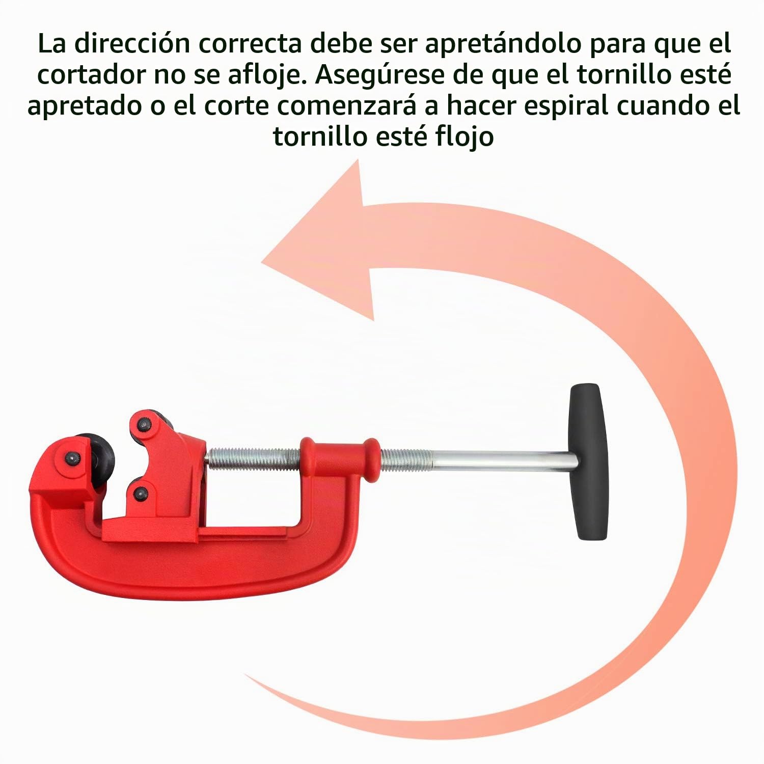 QWORK Cortador de tubos de metal, 25-80 mm Cortatubos para Tubo de Cobre, Tubo de Aluminio, Tubo de Acero Inoxidable