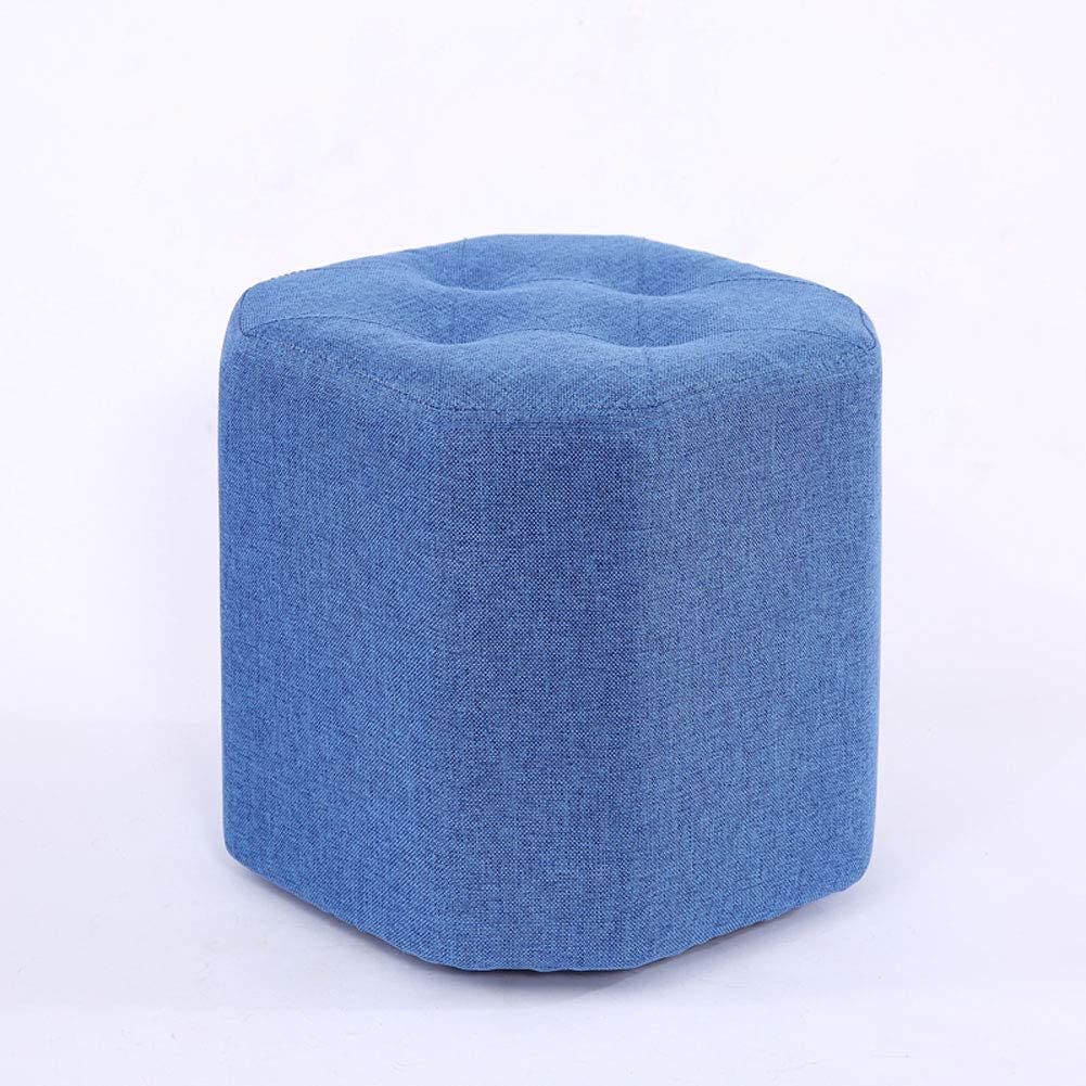 Banc à chaussures en tissu bleu pour l'entrée ou le canapé