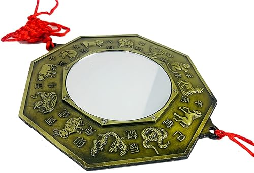 Miniatura 4 de Nuevo espejo chino de Feng Shui Bagua de 12 zodiacos de gran tamaño