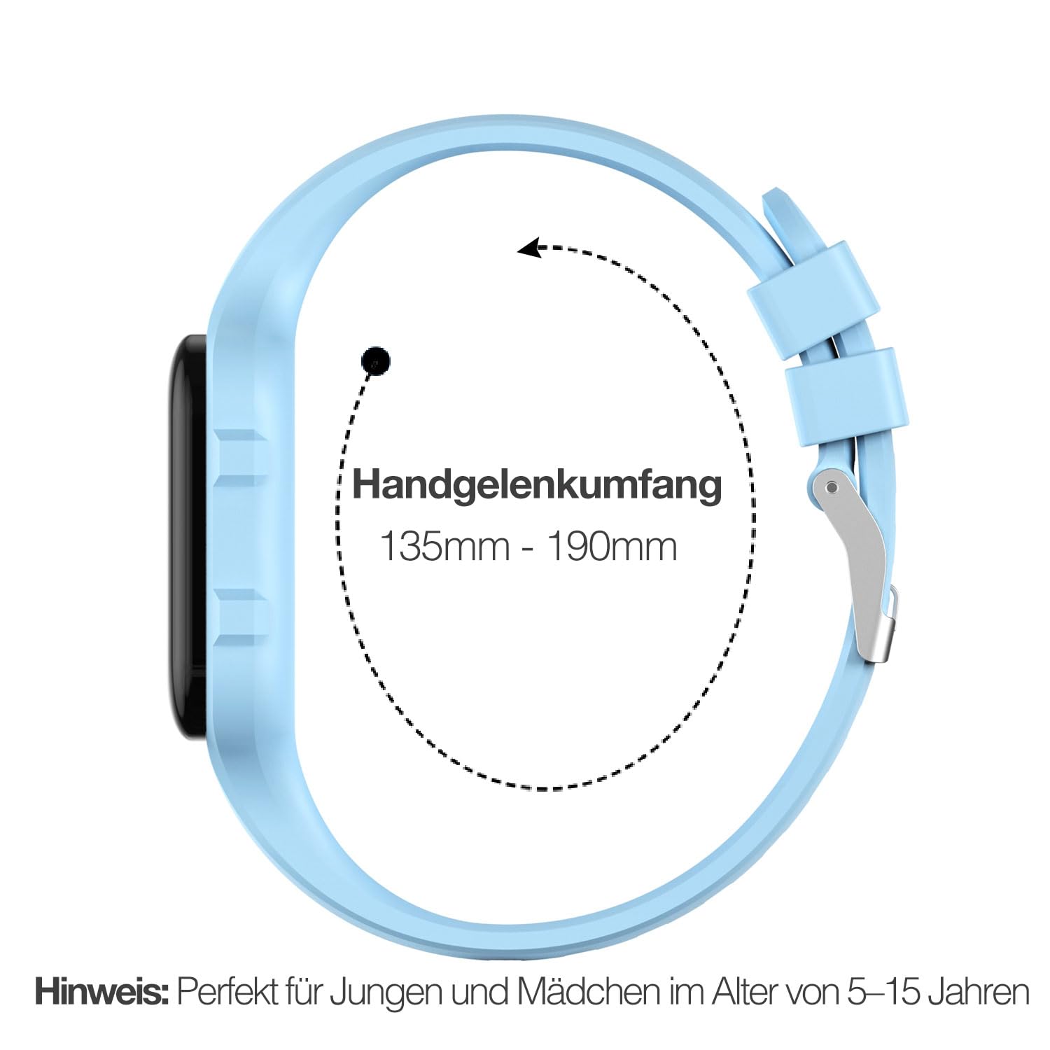 Orologio digitale per bambini, contapassi, impermeabile, orologio da polso con contapassi, indicatore LED, cronometro per bambini, ragazzi, ragazze, adolescenti (azzurro)