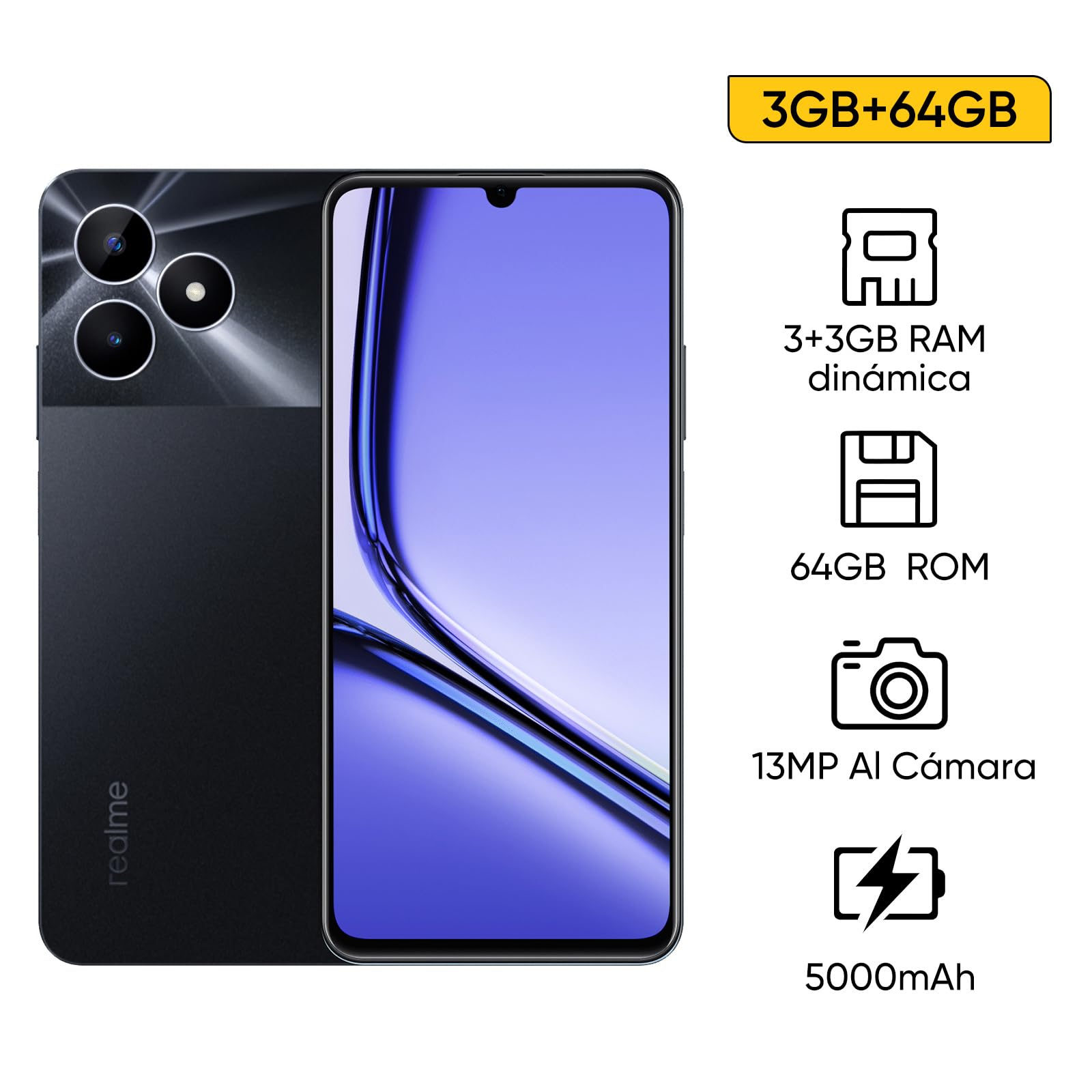realme Note 50 Smartphone Android, Teléfono Móvil 4G Dual realme Note 50 Smartphone Android, Teléfono Móvil 4G Dual