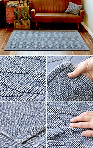 Amazon｜モリヨシ ラグ ネイビー 幅130×奥行190cm｜ラグ