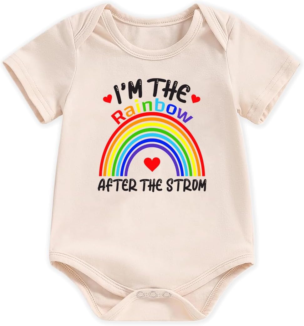 hrcfbk Newborn Baby Boy Girl Bodysuit Funny Letters Print Short Sleeve Pregnancy Announcement Baby Reveal Romper