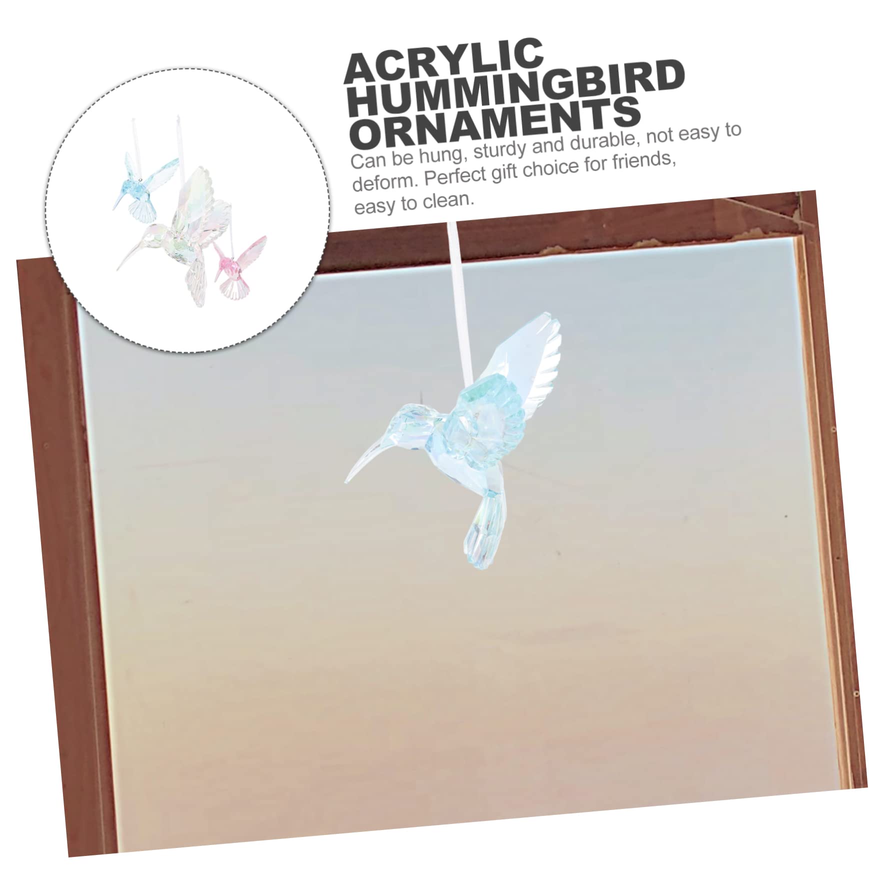 PRETYZOOM 9stücke Teiliges Transparentes Schillerndes Hummingbird Ornament Dekorative Vogelanhänger Für Und Deckenverzierung Für Innen Und Außeneinsatz