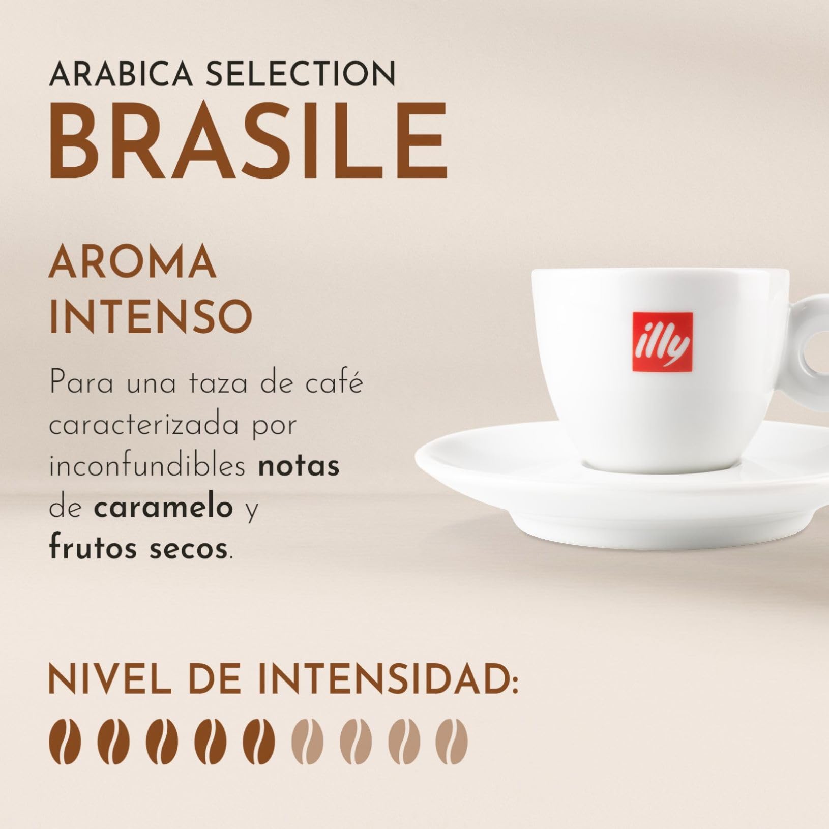 illy, Cápsulas Iperespresso Arabica Selection Brasil, 108 Cápsulas Totales | 100% Arábica con Notas de Caramelo y Frutos Secos, Sabor Intenso, 6 Paquetes de 18