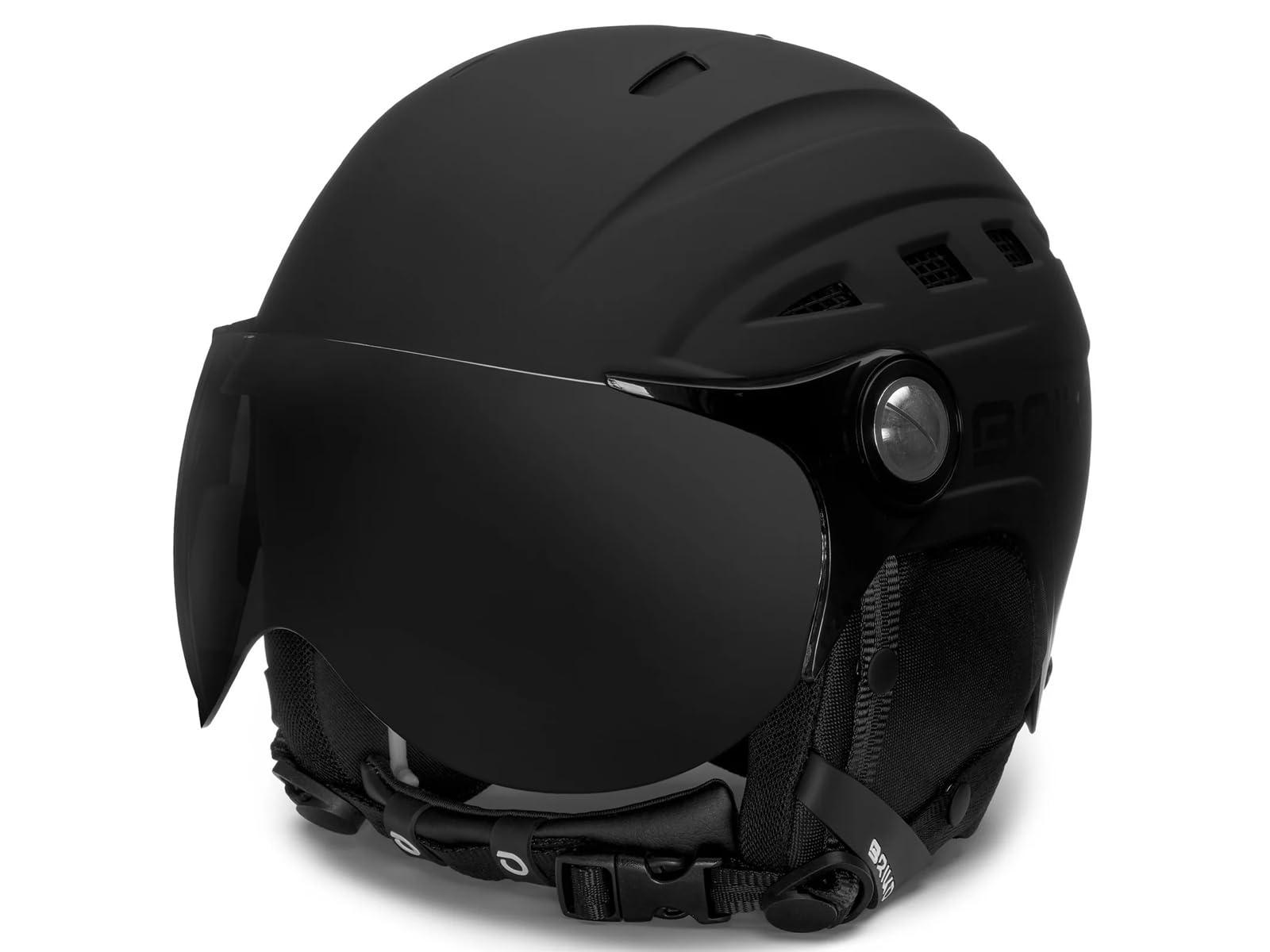 Briko, HELMET Unisex dla dorosłych, MATT TOTAL BLACK, M