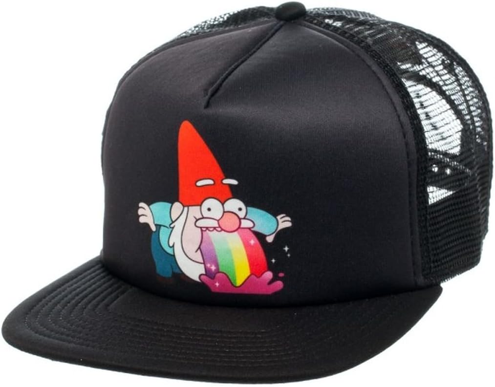 Gravity Falls Gnome Black Trucker Hat One Size Fits Most