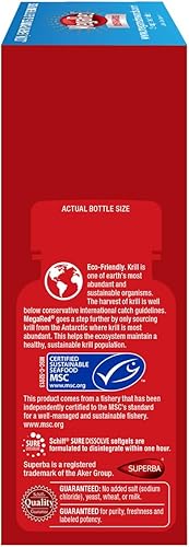 Miniatura 4 de MegaRed - Suplemento para el cuidado de las articulaciones de aceite de krill omega-3 de 353 mg con ácidos grasos EPADHA, antioxidantes, ácido