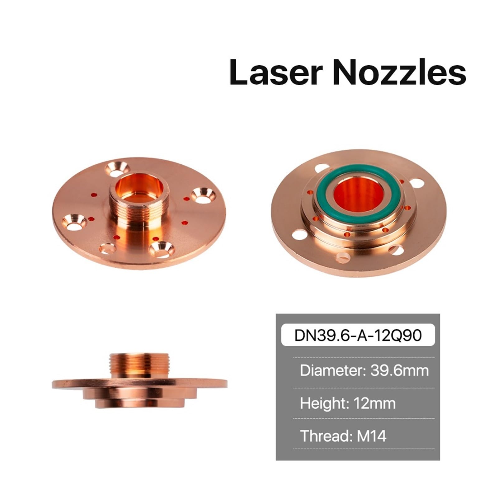 G Type DN-2 End Connector Q90 Height 12.3mm 17.6mm for Fiber Laser Cutting Machine(Height 17.6mm)