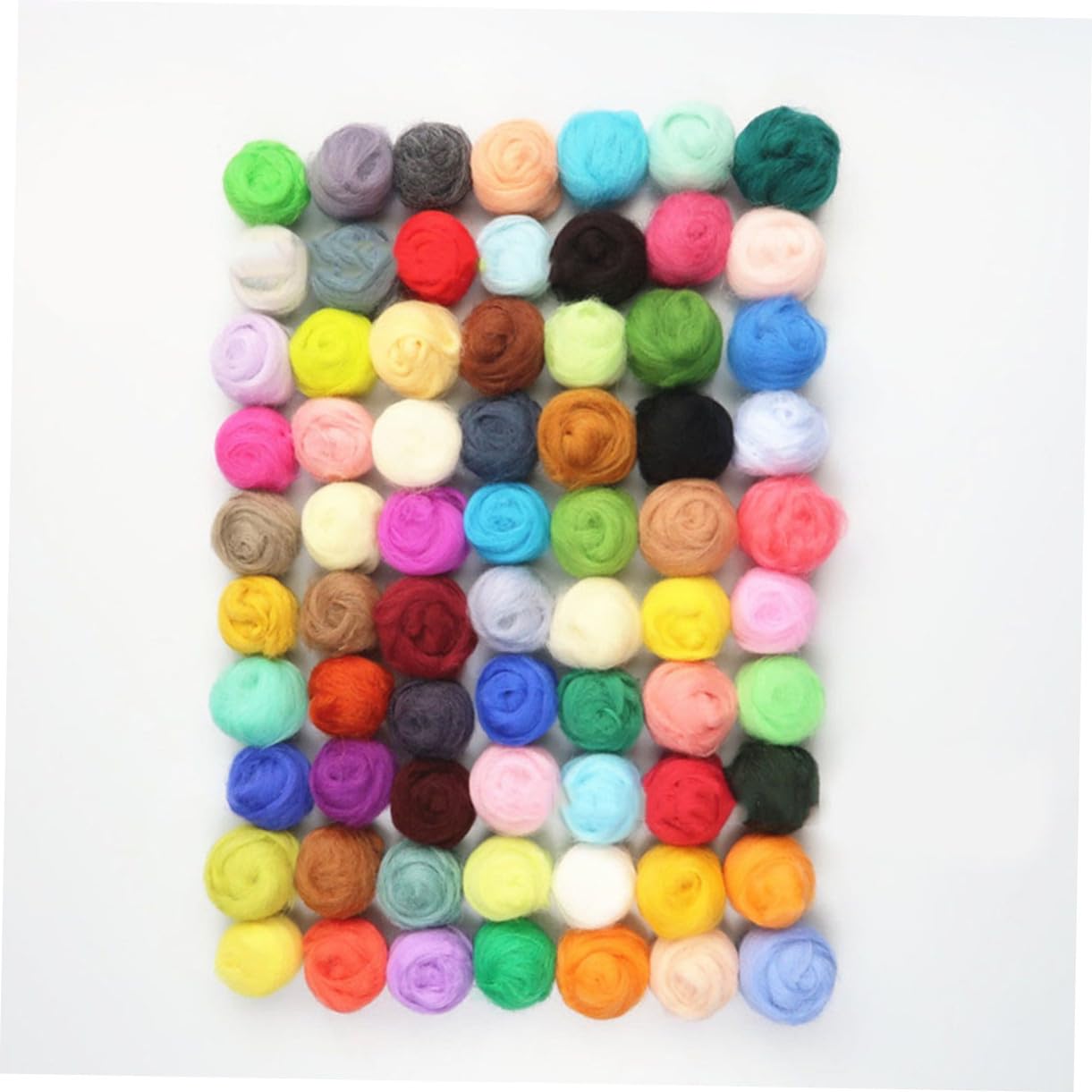 Angoily 40 Farben Merino Filzwolle 10g, Bunte Wollfasern für Nadelfilzen