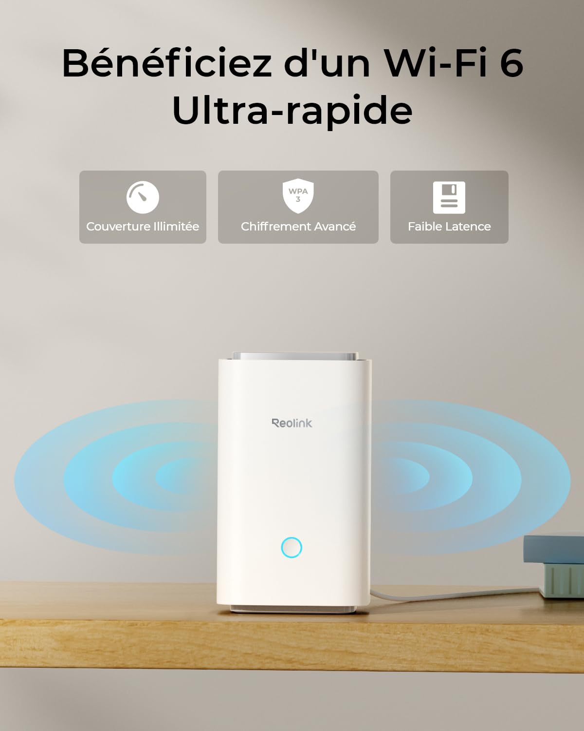 Reolink Home Hub Centre Surveillance WiFi Stockage Local sans Abonnement | Wi-Fi 2.4/5GHz, Supporte 8 Caméras, Stockage Extensible Jusqu'à 2 To, Chiffrement AES-128, Lecture Vidéo 16MP pour Reolink