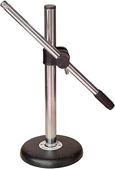 kh Microphone Stand Table/Floor Microphone instrument 15 Inch Stand Iron Base Universal Microphone Mic Stand for Harmonium, Tabla