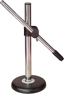 Kh Table/Floor Microphone instrument 15 Inch Stand Black Round Base