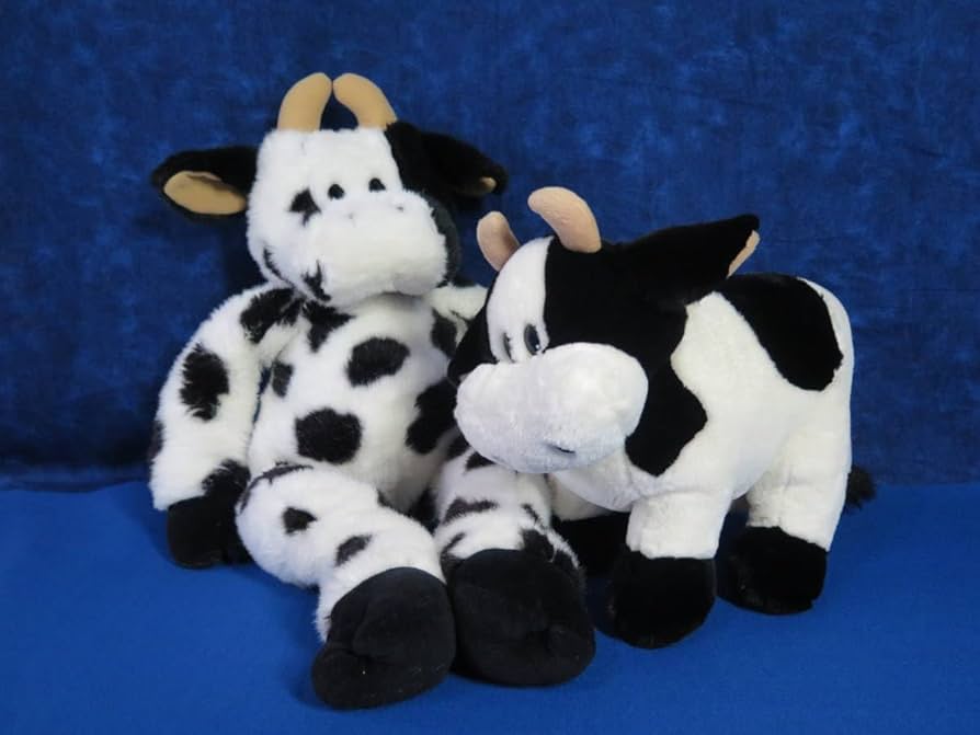 ゲートウェイ2000「牛のぬいぐるみ/2種1セット」クリーンアップ済み/中古 ゲートウェイ2000「牛のぬいぐるみ/2種1セット」クリーンアップ