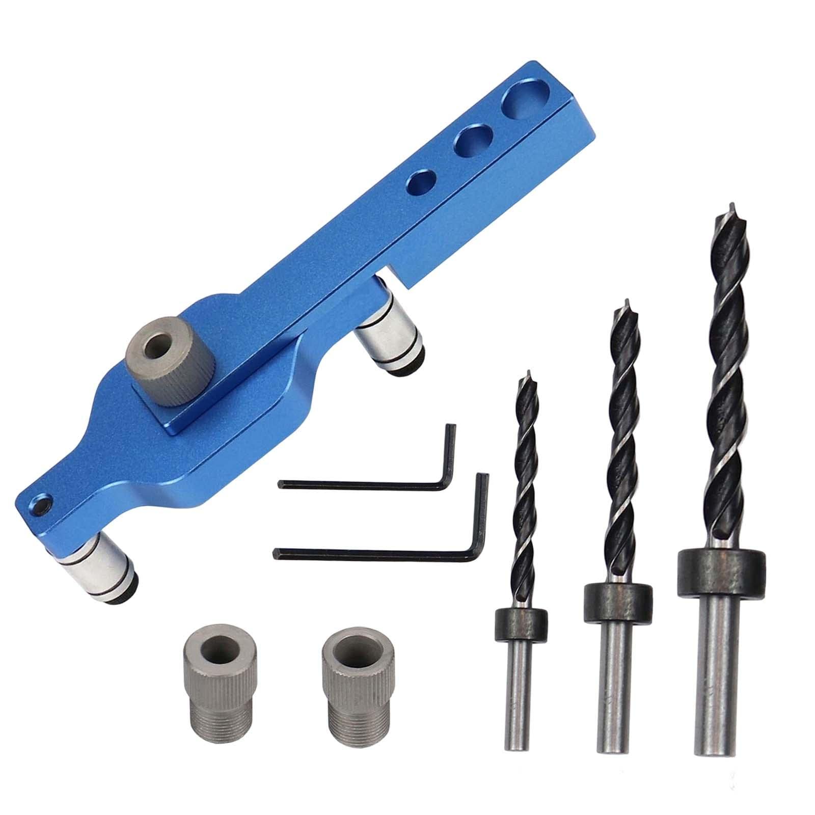 Dübelbohrer-Set, 6/8/10 mm, Bohrbuchsen für Heimwerker, Möbel, Karbonstahl, 14,5 x 5,2 cm, 2 Stück