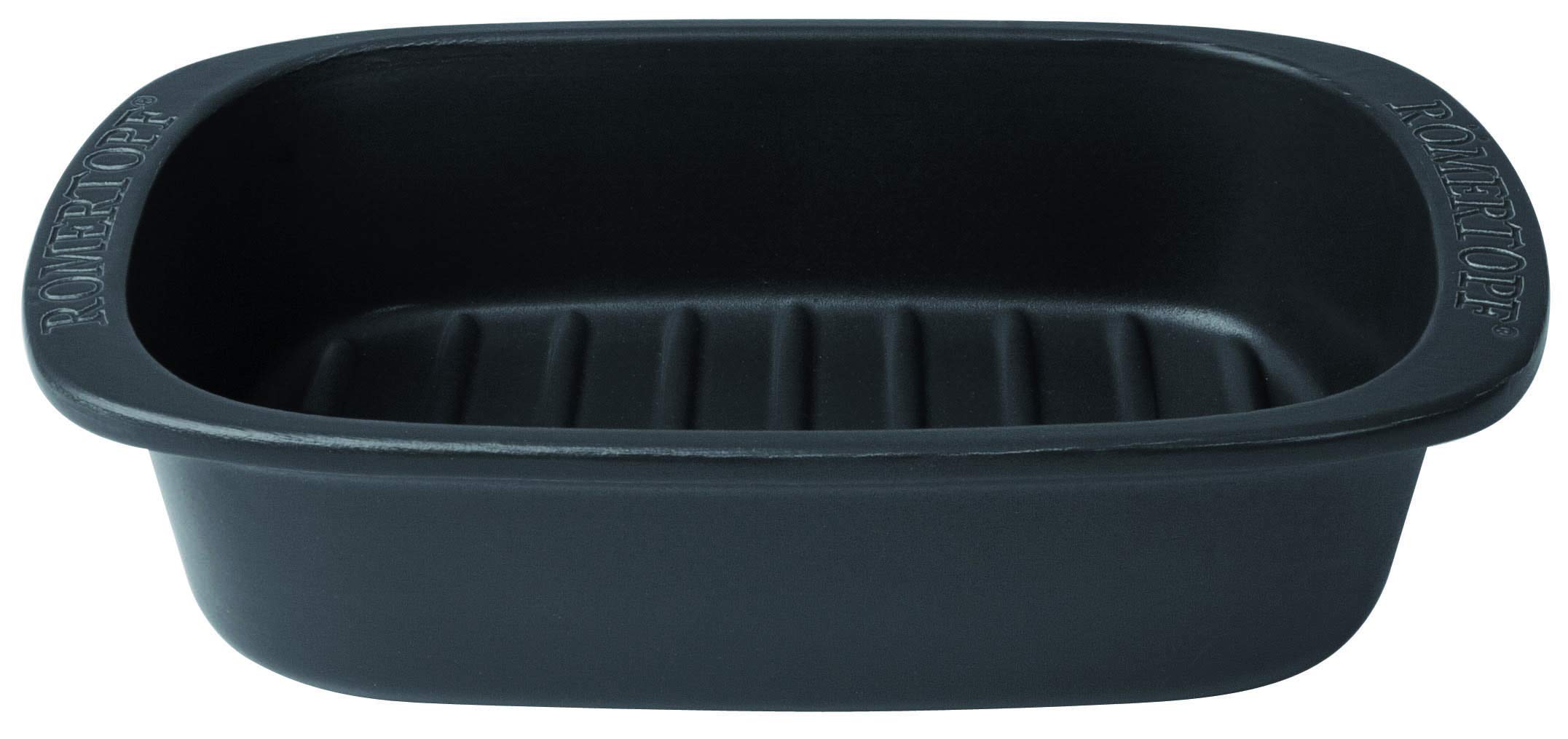 Reston Lloyd Natural Clay BBQ Grilling Dish, Large, Black