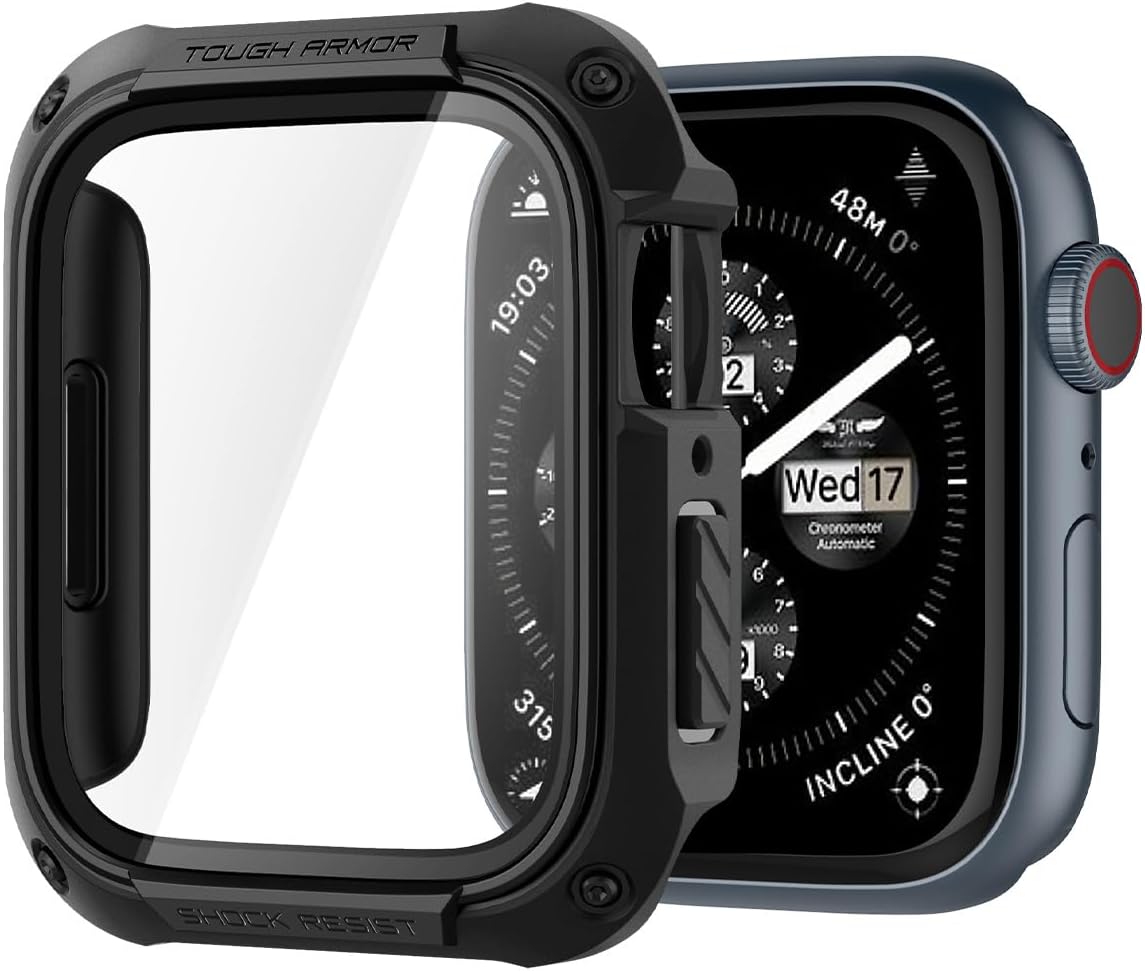 Tough Armor Case Compatible with Apple Watch Series 9/8/7 (45mm) - Black