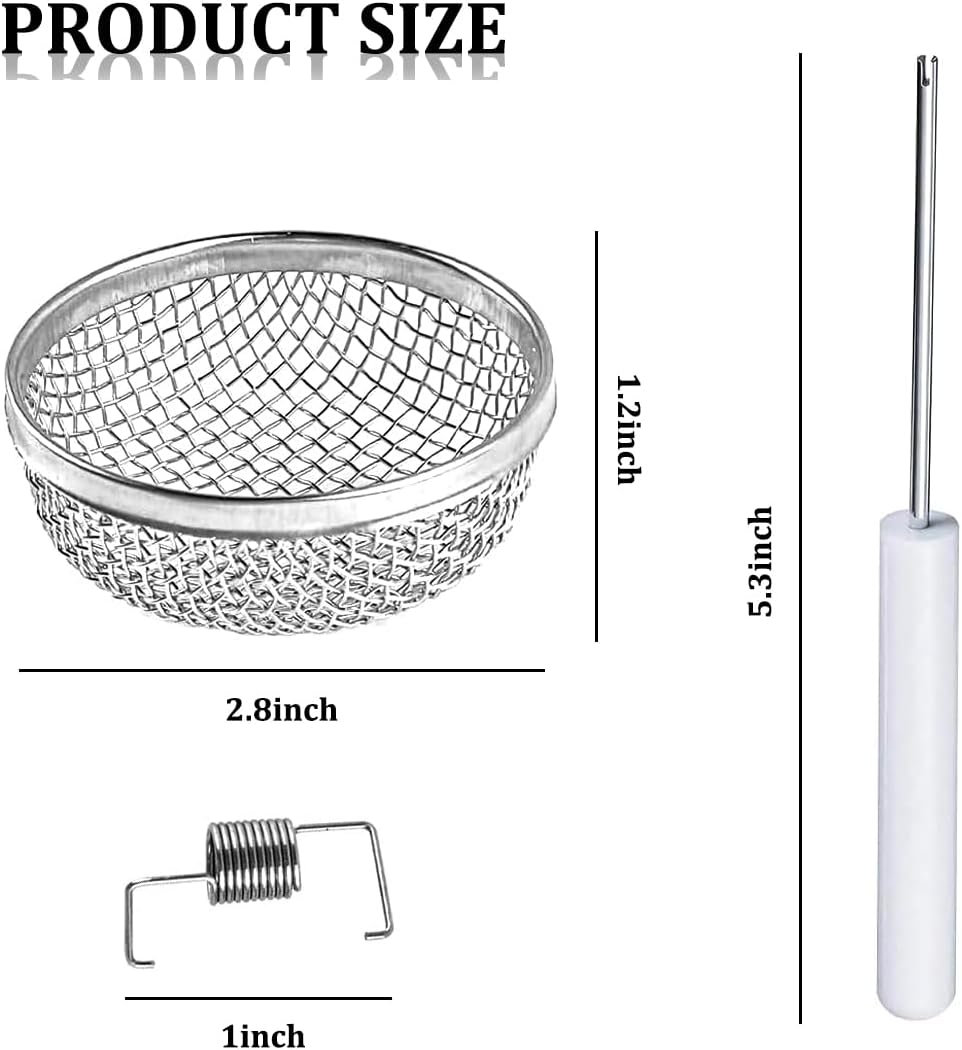 2PCS RV Furnace Vent Screen, Stainless Steel Vehicle Water Heater Vent Mesh Cover with Installation Tool, Automotive Accessories, Universal for Motorhomes Caravans Camper