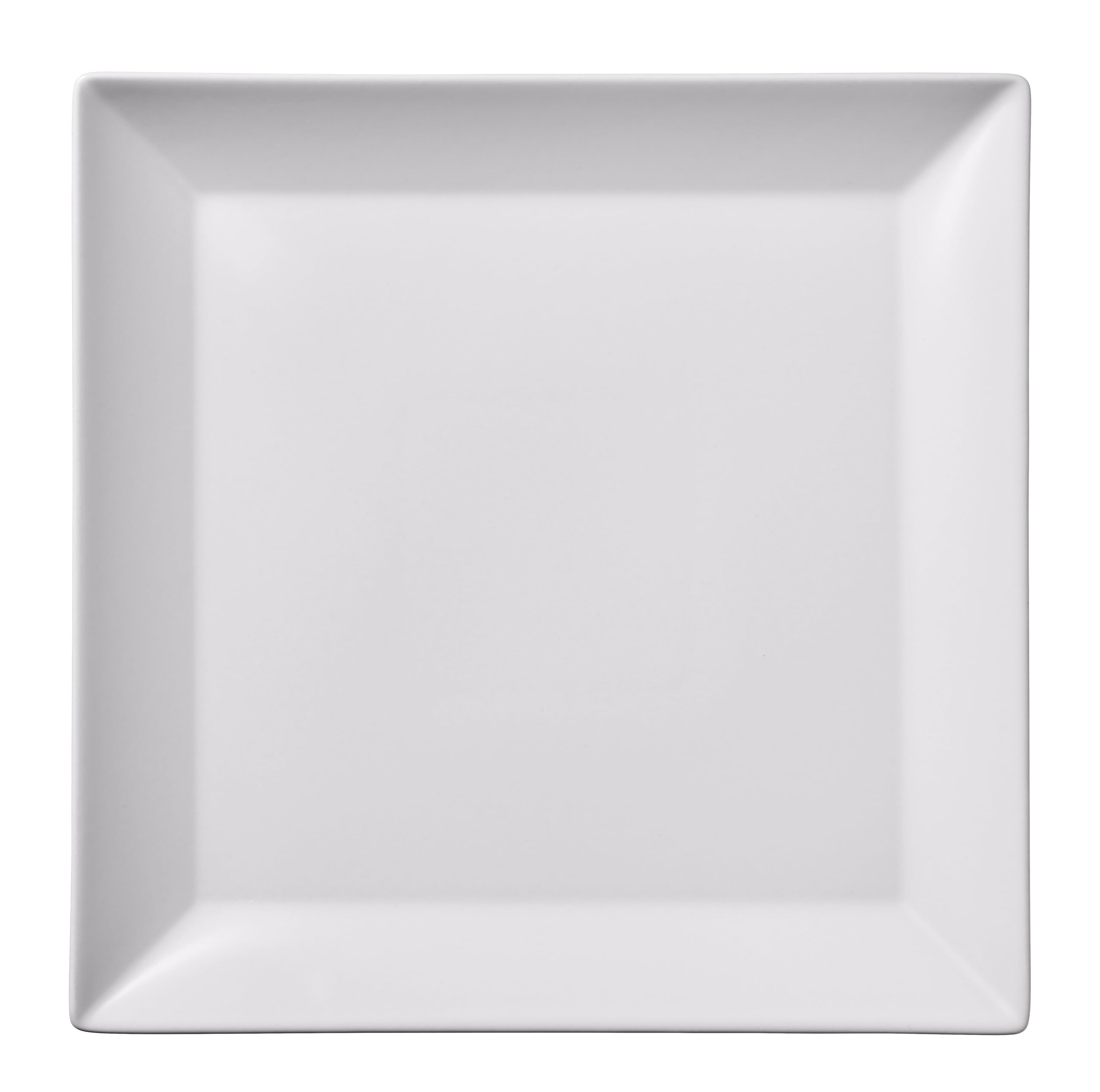 METRO Professional Assiette Plate Macario, Grès, 26 x 26 cm, Carrée, Blanche, 6 Pièces