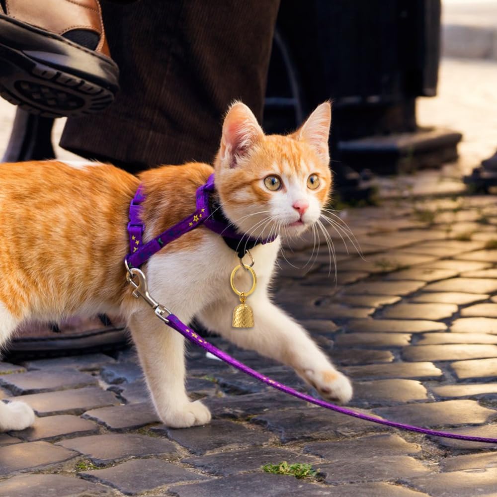 MiOYOOW Cloche à Breloques pour Collier Chat, Clochette Multifonction en Cuivre pour Animaux de Compagnie avec Boucle de Suspension pour le Suivi des Chien Chat, Cadeau Noël Halloween