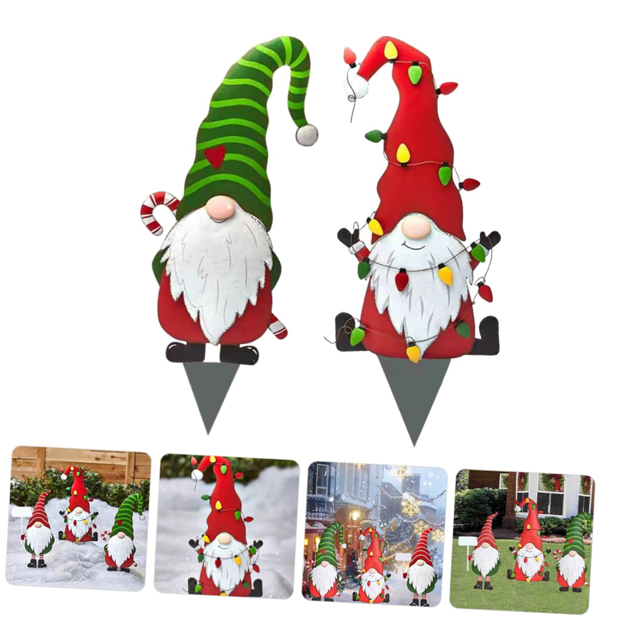 SUPVOX Lot de 2 décorations extérieures pour Le Jardin, Noël, piquets de Jardin, Insertion de Sol, décoration de Noël, de Père, Insert de, décoration de, Plaque