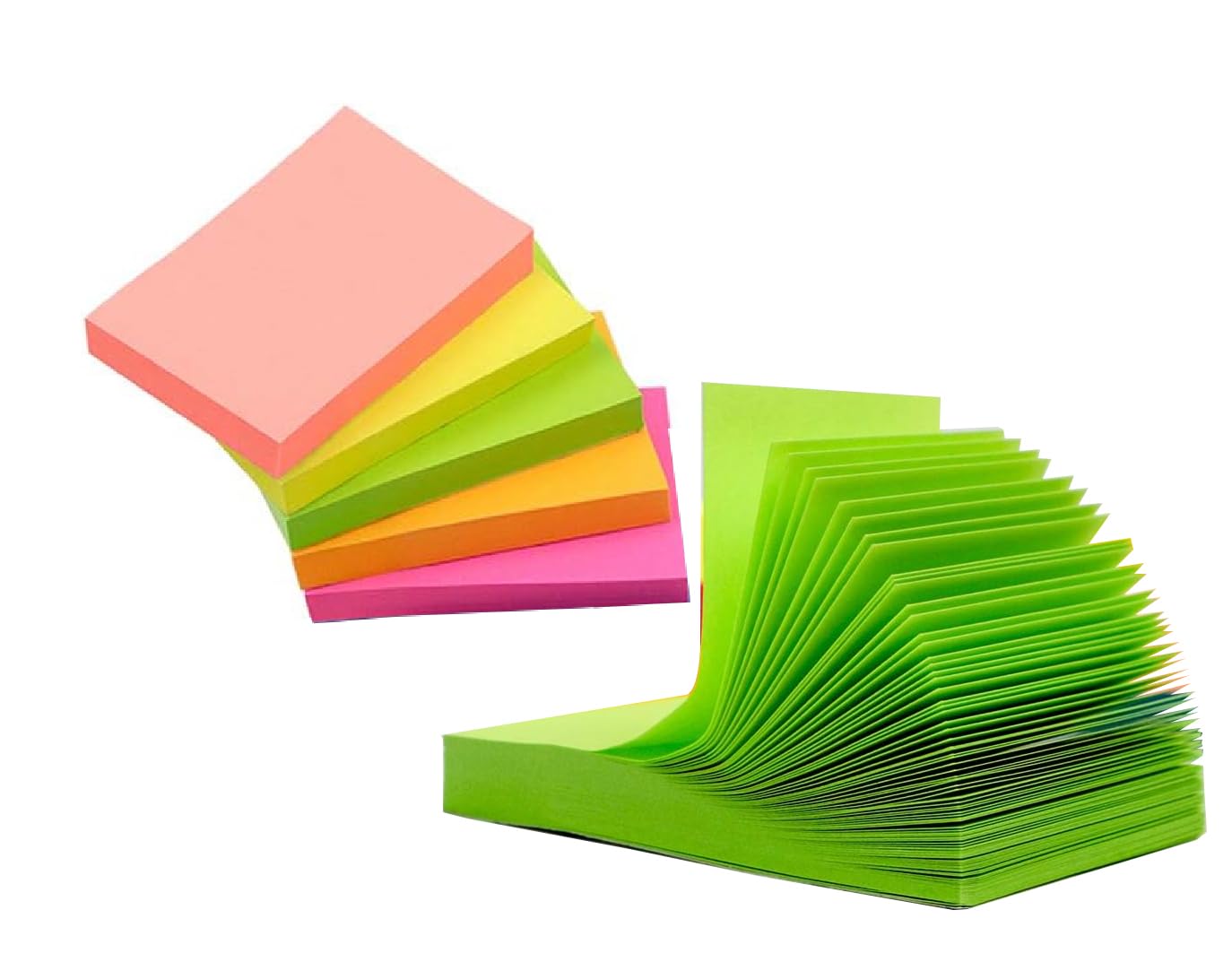 Sticky Notes, 5 Colour Paper Flags, Multicolour Sticky Notes 3X2-Inch (Pack of 400 Sheets)