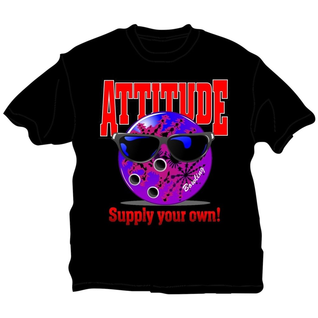 Bowlerstore Products Bowling Attitude T-Shirt- Black