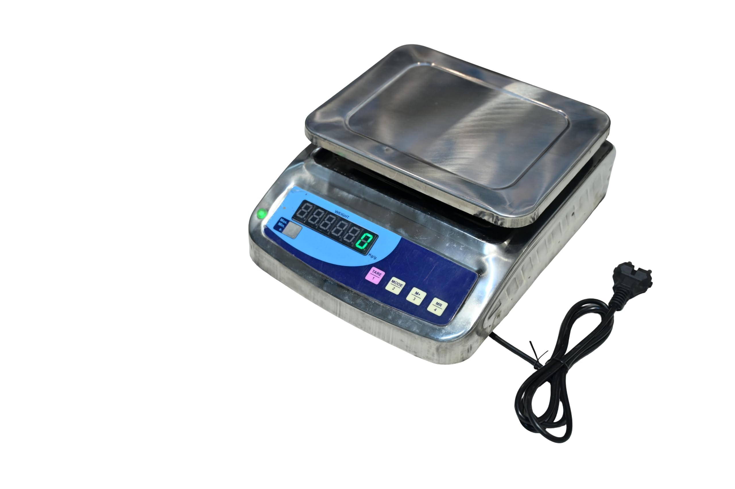 STEEL SCALE Digital Weighing Scale 20kg, 0.2g Accuracy | SS Platform | ISO Certified | Maintenance-Free Weight Machine for Shop, Industrial & Commercial Use