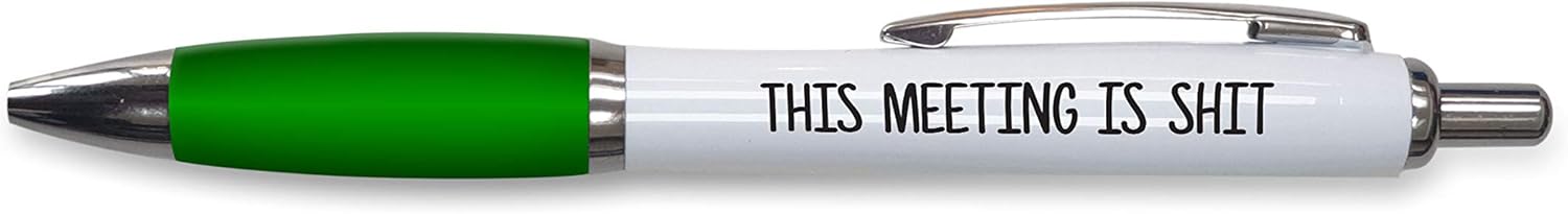 Rude Pens For Adults | Funny Boss Gifts Leaving Presents For Colleagues | Silly Ballpoint Pen Novelty Funky Stationery Quirky Gift Office Desk Accessories (Green_PAP4)